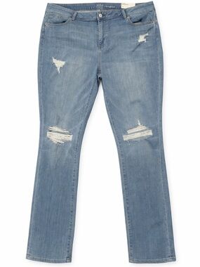 NY&C Curvy Bootcut Jeans Size 18 Dark Wash Stretch Denim Work Casual